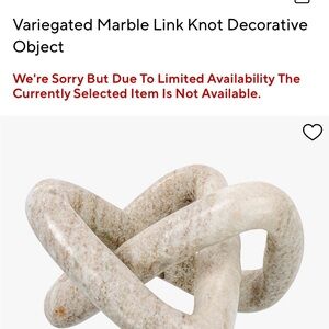 Variegated Marble Knot Decorative Object Pottery Barn
